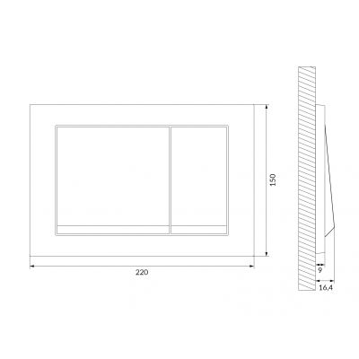 Cersanit Enter II przycisk spłukujący chrom błyszczący K97-509