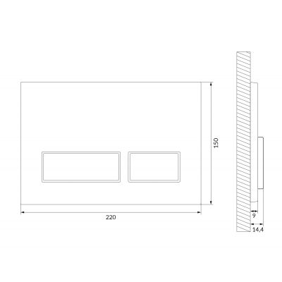 Przycisk spłukujący do wc czarny K97511 Cersanit Movi