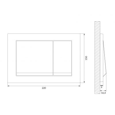 Przycisk spłukujący do wc chrom mat K97512 Cersanit Enter
