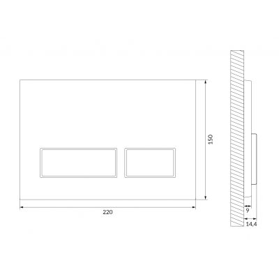Przycisk spłukujący do wc biały K97514 Cersanit Movi