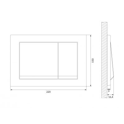 Przycisk spłukujący do wc biały K97516 Cersanit Enter