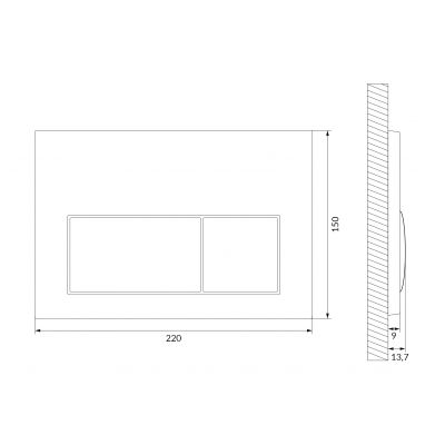 Przycisk spłukujący do wc chrom mat K97518 Cersanit Presto