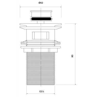 Korek do umywalki biały K112377 Cersanit Larga