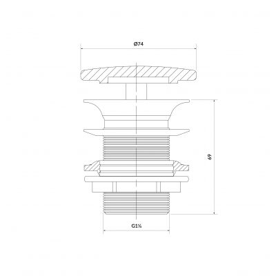 Korek do umywalki biały K990391 Cersanit Moduo