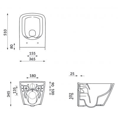 Zestaw miska + deska wolnoopadająca S701405 Cersanit City