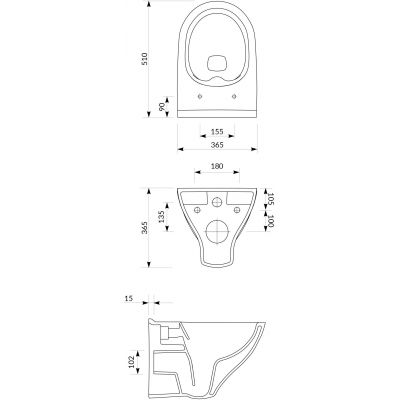 Zestaw WC stelaż z miską i deską S701821 Cersanit Mille