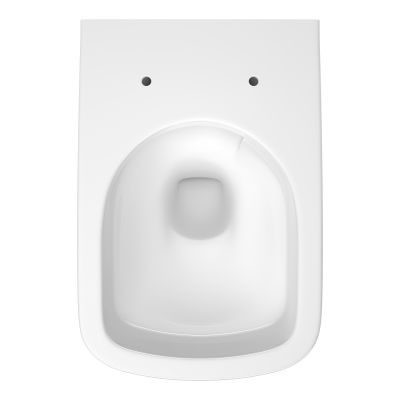 Miska WC z deską wolnoopadającą wisząca bez kołnierza ze spłukiwaniem wirowym biały połysk S701882 Cersanit Zen