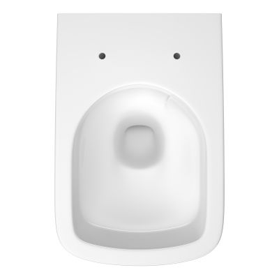 Miska WC z deską wolnoopadającą wisząca bez kołnierza ze spłukiwaniem wirowym biały połysk S701884 Cersanit City