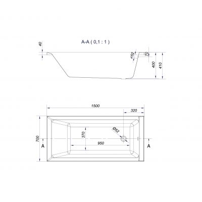Wanna prostokątna 150x70 cm S301142 Cersanit Balinea