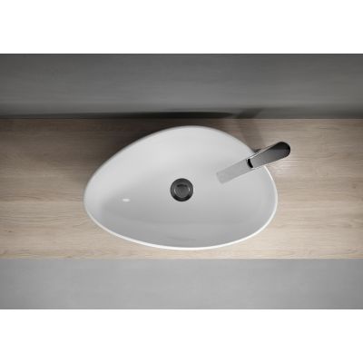 Umywalka 56.5x36.5 cm nablatowa biała K116052 Cersanit Moduo