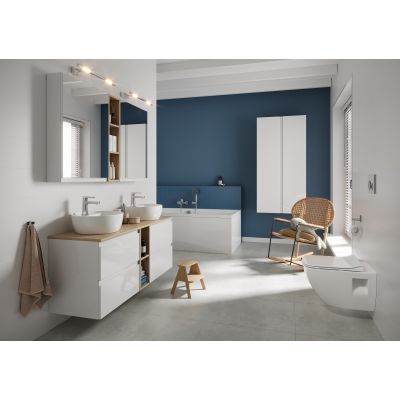 Umywalka 40x40 cm okrągła nablatowa biała K116153 Cersanit Moduo