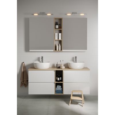 Umywalka 40x40 cm okrągła nablatowa biała K116153 Cersanit Moduo