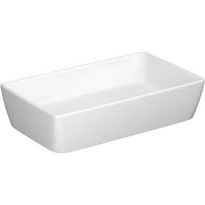 Umywalka 60.5x36 cm prostokątna nablatowa biała K35047 Cersanit City