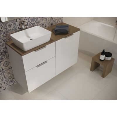 Umywalka 60.5x36 cm prostokątna nablatowa biała K35047 Cersanit City