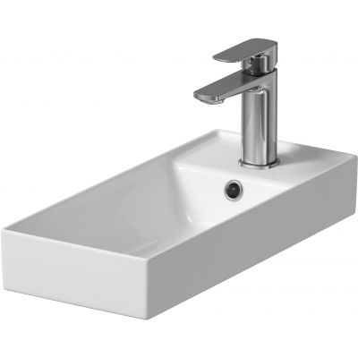 Umywalka 50x22 cm prostokątna meblowa biała K677005 Cersanit Larga