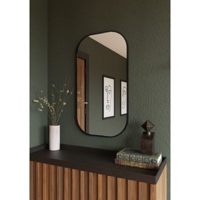 Lustro 50x90 cm owalne czarny 5905241012834 Dubiel Vitrum Luis