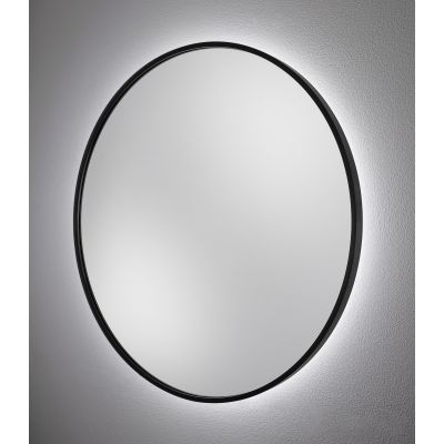 Lustro 60x60 cm okrągłe z oświetleniem czarny 5905241012964 Dubiel Vitrum Zoe
