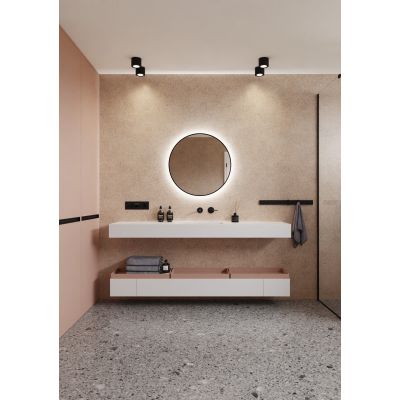 Lustro 60x60 cm okrągłe z oświetleniem czarny 5905241012964 Dubiel Vitrum Zoe