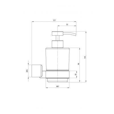 Dozownik do mydła 200 ml szklany ADAD421 Deante Arnika