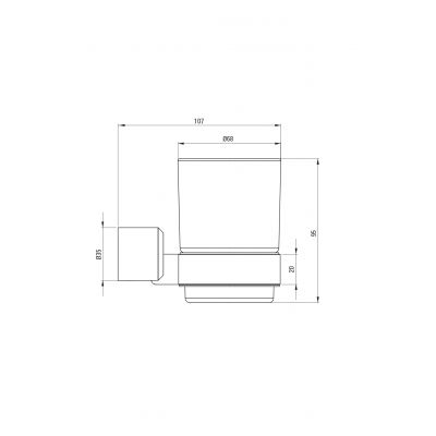 Kubek na szczoteczki ADAD911 Deante Arnika