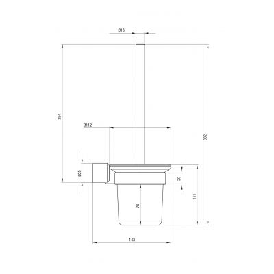 Szczotka toaletowa ścienna złota ADAR711 Deante Arnika