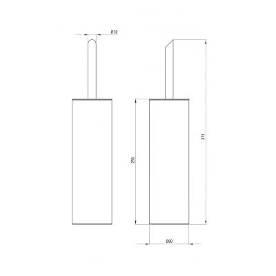 Szczotka toaletowa stojąca brązowa ADIC712 Deante Silia