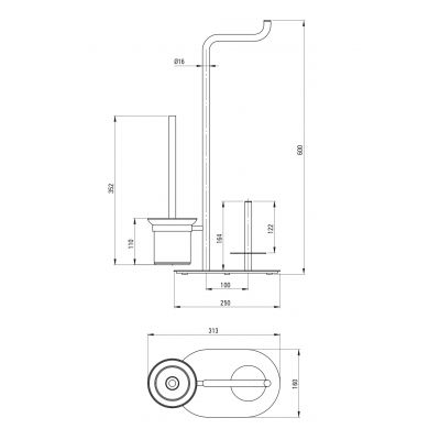 Stojak na papier toaletowy ADIC732 Deante Silia