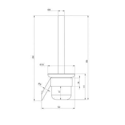 Deante Silia ADIF711 szczotka toaletowa stal