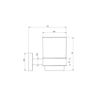 Kubek na szczoteczki chrom ADJ0911 Deante Jasmin