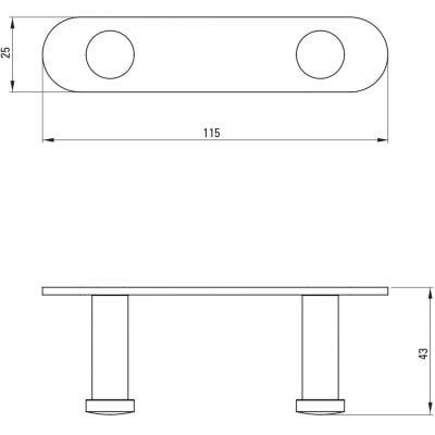 Wieszak na ręcznik czarny ADJN12L Deante Jaśmin