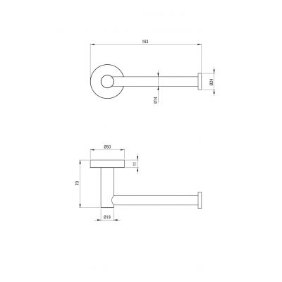 Uchwyt na papier toaletowy czarny ADJN211 Deante Jasmin