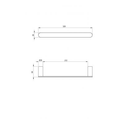 Drążek na ręcznik chrom ADR0611 Deante Round