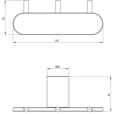 Wieszak na ręcznik złoty ADRR131 Deante Round