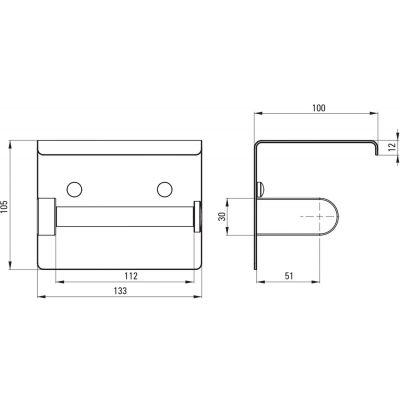 Deante Round uchwyt na papier toaletowy złoty szczotkowany ADRR221
