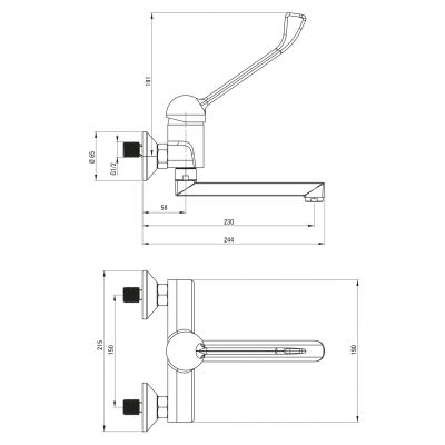 Deante Corio BFC050C bateria umywalkowa