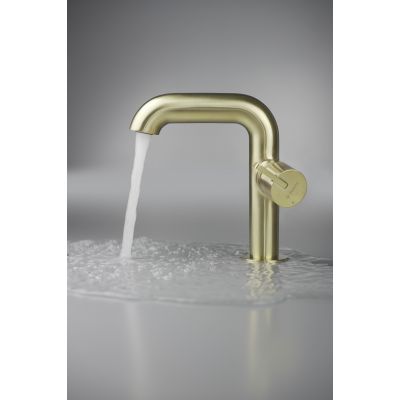 Deante Silia BQSR24M bateria umywalkowa stojąca złota