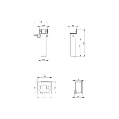 Zestaw startowy z baterią kuchenną stojąca stal BRMFF75M Deante Magnetic