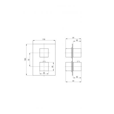 Deante Box BXY0EAT bateria wannowo-prysznicowa podtynkowa