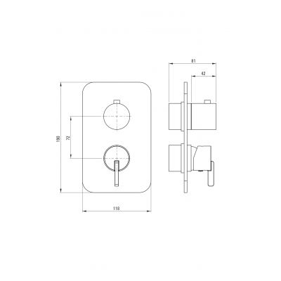 Bateria prysznicowa podtynkowa BXYCQSM Deante Silia