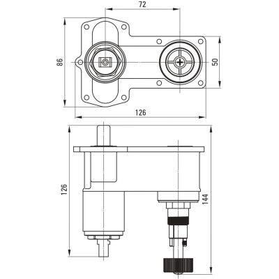 Element podtynkowy baterii BXYM44M Deante