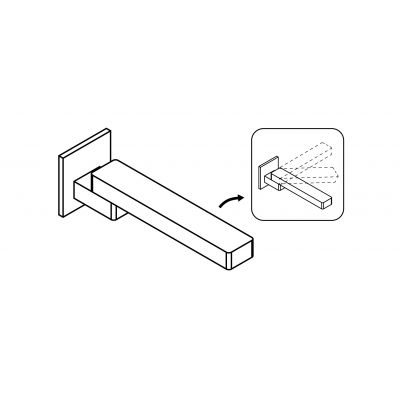 Deante Cascada NAC084K wylewka do baterii