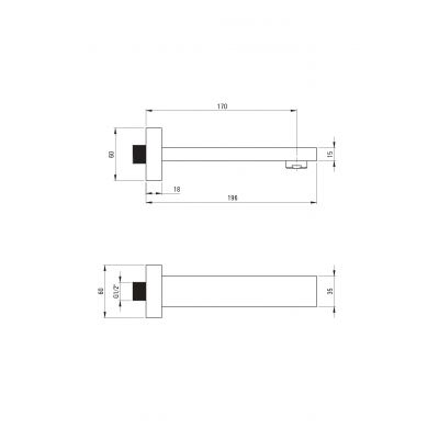 Deante Cascada NACN82K wylewka do baterii