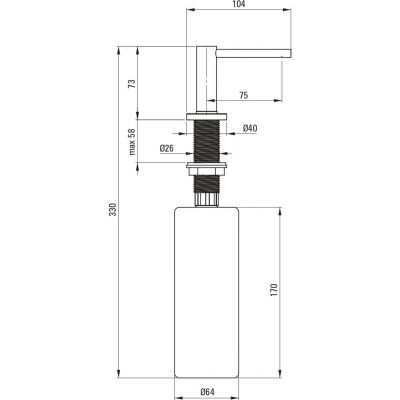 Deante Aster ZZZR0DD dozownik do płynów złoty