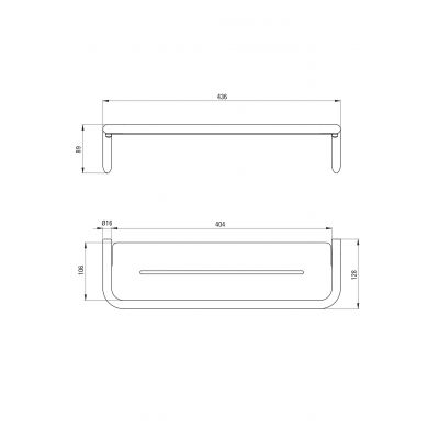Półka łazienkowa 43.6 cm ADIN511 Deante Silia