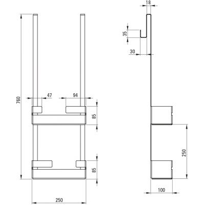 Półka prysznicowa na kabinę ADMN54K Deante Mokko