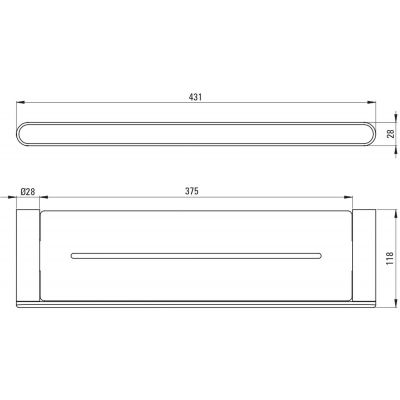 Półka 43 cm ADR0511 Deante Round