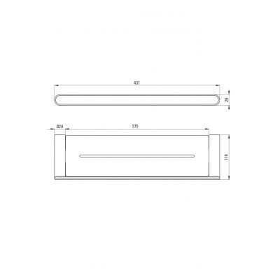 Półka 43 cm ADRN511 Deante Round
