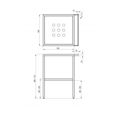 Konsola stojąca podumywalkowa 56.5x50 cm CSTX50A Deante Temisto