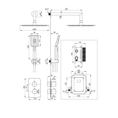 Deante Box BXYZ0EBT zestaw podtynkowy