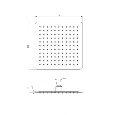 Zestaw prysznicowy podtynkowy z deszczownicą chrom BXYZ0GAM Deante Alpinia